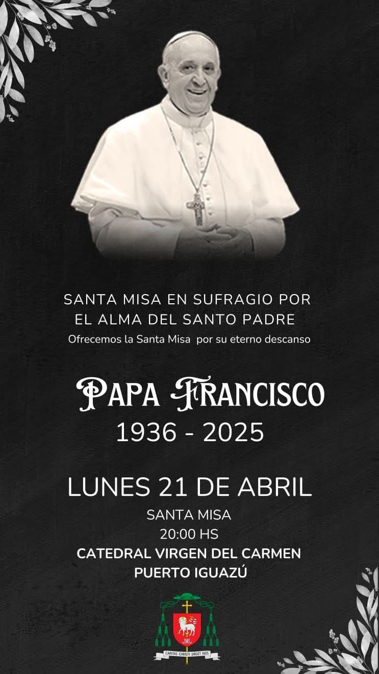 Homenaje al Papa Francisco, misa en su memoria