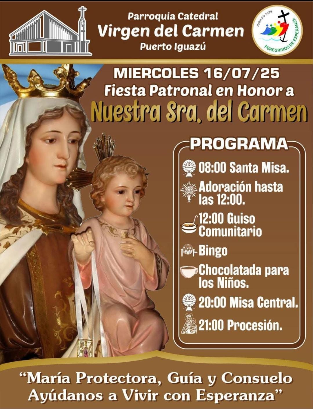 Celebra con nosotros la Fiesta Patronal de Nuestra Señora del Carmen